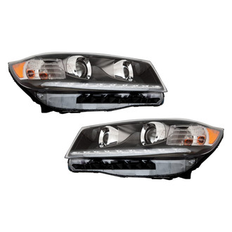 Pacific Best® - Driver and Passenger Side Replacement Headlight Set (Standard Line)