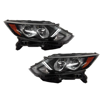 Pacific Best® - Driver and Passenger Side Replacement Headlight Set (CAPA Certified)