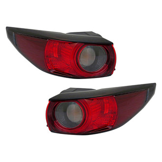 Pacific Best® - Driver and Passenger Side Outer Replacement Tail Lights (CAPA Certified)