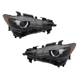 Pacific Best® - Driver and Passenger Side Replacement Headlight Set (CAPA Certified)
