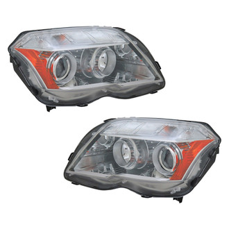 Pacific Best® - Driver and Passenger Side Replacement Headlight Set (NSF Certified)