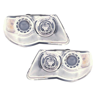 Pacific Best® - Driver and Passenger Side Replacement Headlight Set (Standard Line)