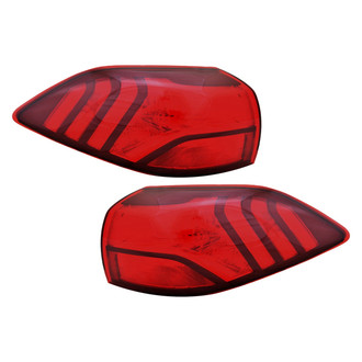 Pacific Best® - Driver and Passenger Side Outer Replacement Tail Lights (Standard Line)