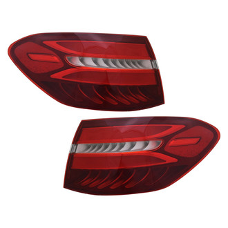 Pacific Best® - Driver and Passenger Side Outer Replacement Tail Lights (Standard Line)