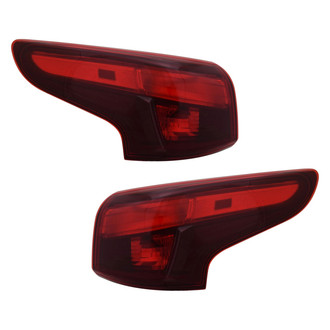 Pacific Best® - Driver and Passenger Side Outer Replacement Tail Lights (CAPA Certified)