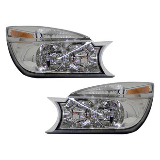Pacific Best® - Driver and Passenger Side Replacement Headlight Set (Standard Line)