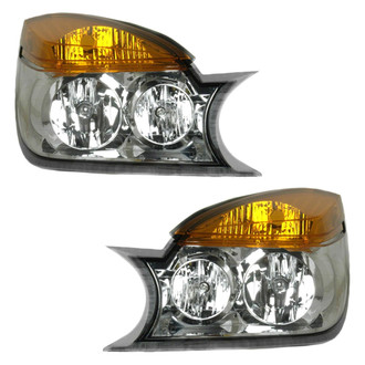 Pacific Best® - Driver and Passenger Side Replacement Headlight Set (Standard Line)