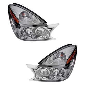 Pacific Best® - Driver and Passenger Side Replacement Headlight Set (NSF Certified)