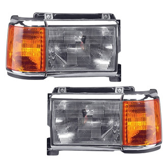 Pacific Best® - Driver and Passenger Side Replacement Headlight Set (CAPA Certified)