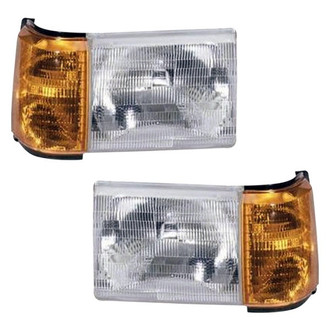 Pacific Best® - Driver and Passenger Side Replacement Headlight Set (Standard Line)