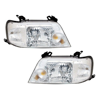Pacific Best® - Driver and Passenger Side Replacement Headlight Set (Standard Line)
