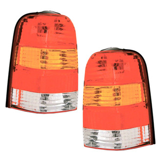 Pacific Best® - Driver and Passenger Side Replacement Tail Light Lens and Housings (Standard Line)