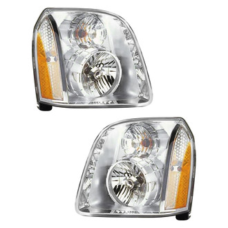 Pacific Best® - Driver and Passenger Side Replacement Headlight Set (CAPA Certified)