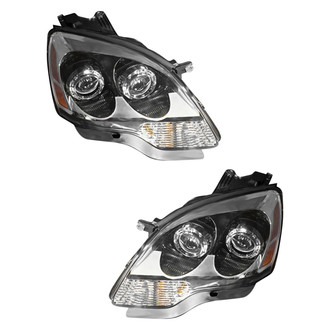 Pacific Best® - Driver and Passenger Side Replacement Headlight Set (NSF Certified)