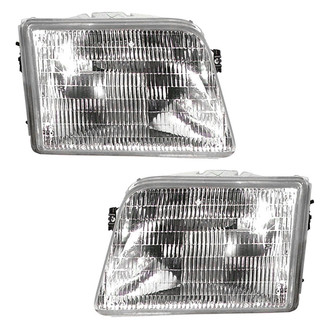 Pacific Best® - Driver and Passenger Side Replacement Headlight Set (Standard Line)