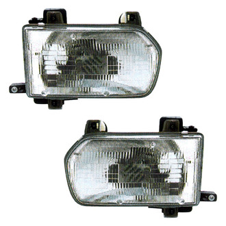 Pacific Best® - Driver and Passenger Side Replacement Headlight Set (Standard Line)