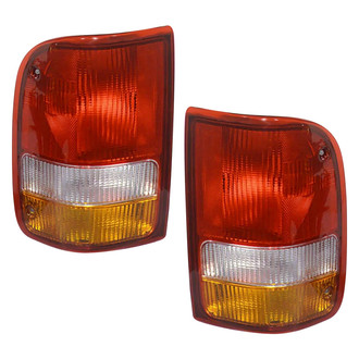 Pacific Best® - Driver and Passenger Side Replacement Tail Light Lens and Housings (Standard Line)