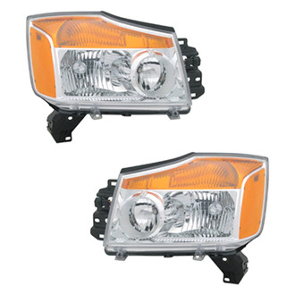 Pacific Best® - Driver and Passenger Side Replacement Headlight Set (NSF Certified)