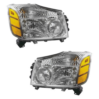 Pacific Best® - Driver and Passenger Side Replacement Headlight Set (CAPA Certified)