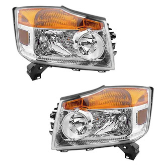 Pacific Best® - Driver and Passenger Side Replacement Headlight Set (CAPA Certified)