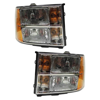 Pacific Best® - Driver and Passenger Side Replacement Headlight Set (Standard Line)