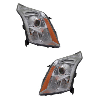 Pacific Best® - Driver and Passenger Side Replacement Headlight Set (NSF Certified)