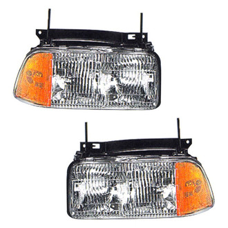 Pacific Best® - Driver and Passenger Side Replacement Headlight Set (Standard Line)