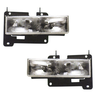 Pacific Best® - Driver and Passenger Side Replacement Headlight Set (Standard Line)