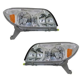 Pacific Best® - Driver and Passenger Side Replacement Headlight Set (Standard Line)