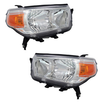 Pacific Best® - Driver and Passenger Side Replacement Headlight Set Lens and Housing (Standard Line)