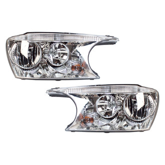 Pacific Best® - Driver and Passenger Side Replacement Headlight Set (NSF Certified)