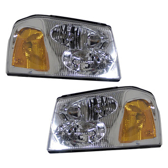 Pacific Best® - Driver and Passenger Side Replacement Headlight Set (CAPA Certified)