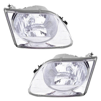 Pacific Best® - Driver and Passenger Side Replacement Headlight Set (Standard Line)