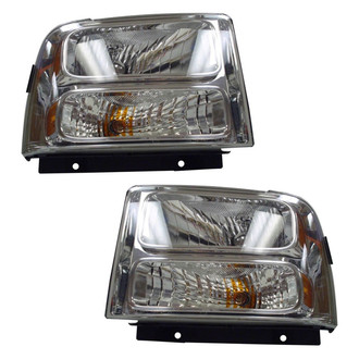 Pacific Best® - Driver and Passenger Side Replacement Headlight Set (Standard Line)