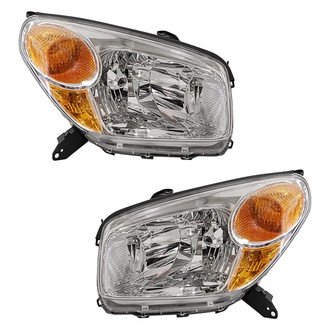 Pacific Best® - Driver and Passenger Side Replacement Headlight Set Lens and Housing (Standard Line)