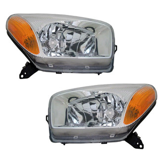 Pacific Best® - Driver and Passenger Side Replacement Headlight Set (Standard Line)