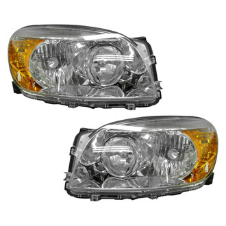 Pacific Best® - Driver and Passenger Side Replacement Headlight Set Lens and Housing (NSF Certified)