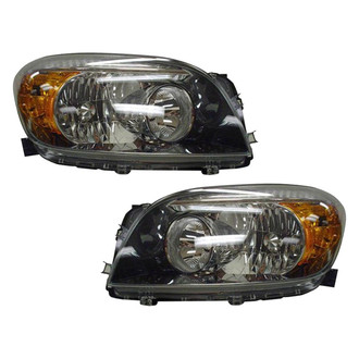 Pacific Best® - Driver and Passenger Side Replacement Headlight Set (CAPA Certified)
