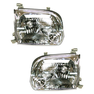 Pacific Best® - Driver and Passenger Side Replacement Headlight Set (CAPA Certified)