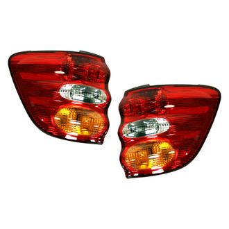 Pacific Best® - Driver and Passenger Side Outer Replacement Tail Lights (Standard Line)