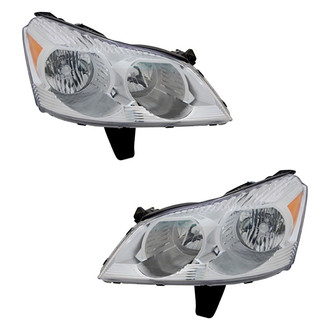 Pacific Best® - Driver and Passenger Side Replacement Headlight Set (CAPA Certified)