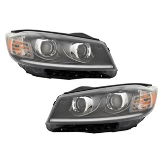 Pacific Best® - Driver and Passenger Side Replacement Headlight Set (Standard Line)