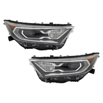 Pacific Best® - Driver and Passenger Side Replacement Headlight Set (CAPA Certified)