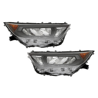 Pacific Best® - Driver and Passenger Side Replacement Headlight Set Lens and Housing (Standard Line)