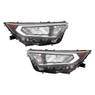 Pacific Best® - Driver and Passenger Side Replacement Headlight Set (CAPA Certified)