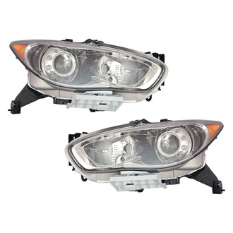 Pacific Best® - Driver and Passenger Side Replacement Headlight Set (CAPA Certified)