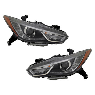 Pacific Best® - Driver and Passenger Side Replacement Headlight Set (CAPA Certified)
