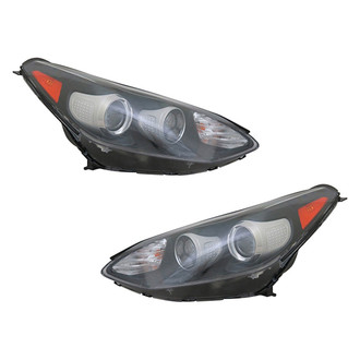 Pacific Best® - Driver and Passenger Side Replacement Headlight Set (CAPA Certified)