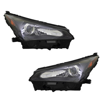Pacific Best® - Driver and Passenger Side Replacement Headlight Set (NSF Certified)