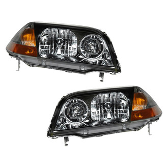 Pacific Best® - Driver and Passenger Side Replacement Headlight Set (CAPA Certified)